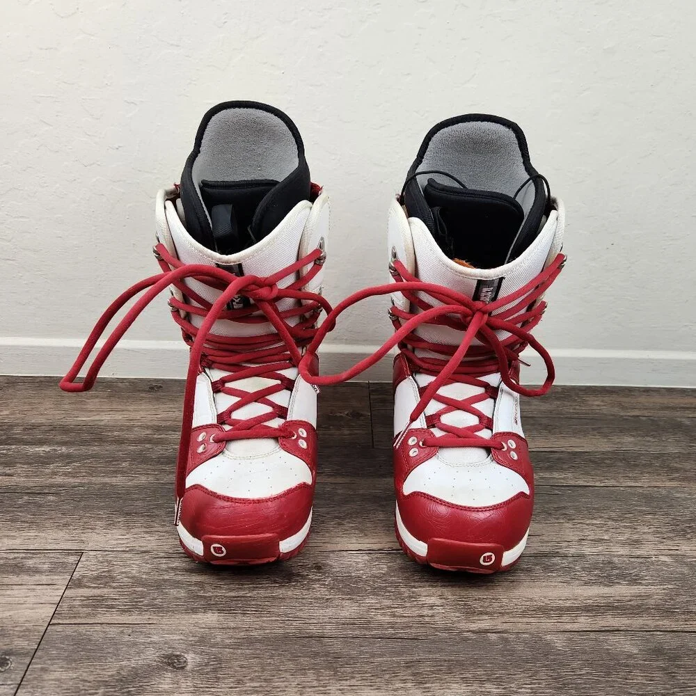 Burton Women's Freestyle Snowboard Boots Red White sz 10
